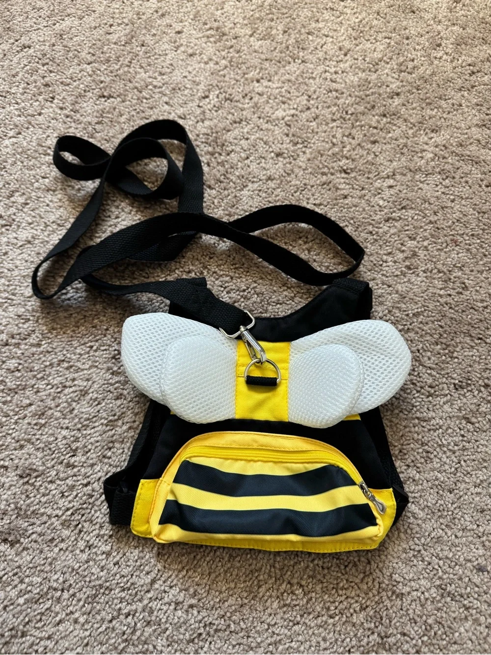 Bee Toddler Safety Backpack Harness Leash Adjustable Buckle Nylon Yellow/Black